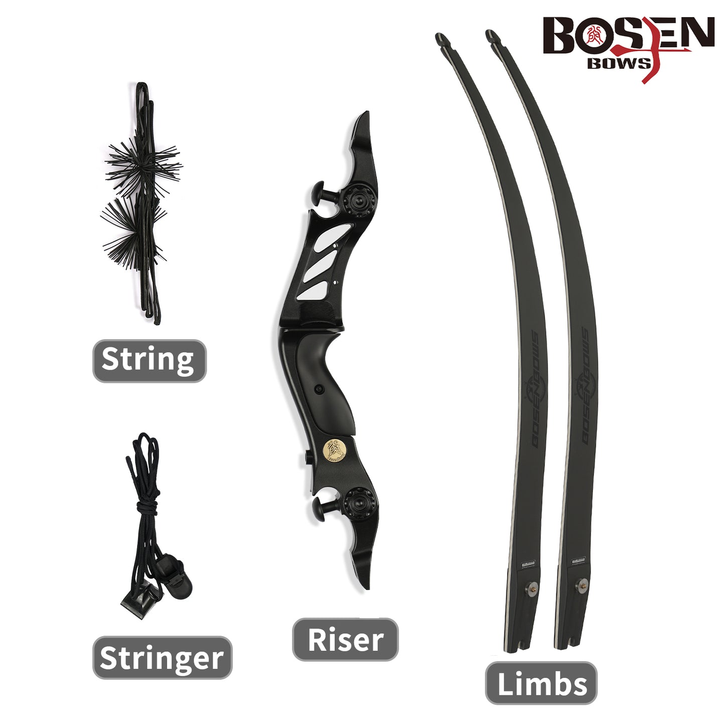 17" Riser HORN STANDARD Longbow ILF Limb HUNTING Traditional 62" Bow For Archery