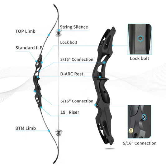 BOSEN BOWS 68" RF5 FOAM CORE ILF LIMBS 20-55LBS GLOSS FINISH