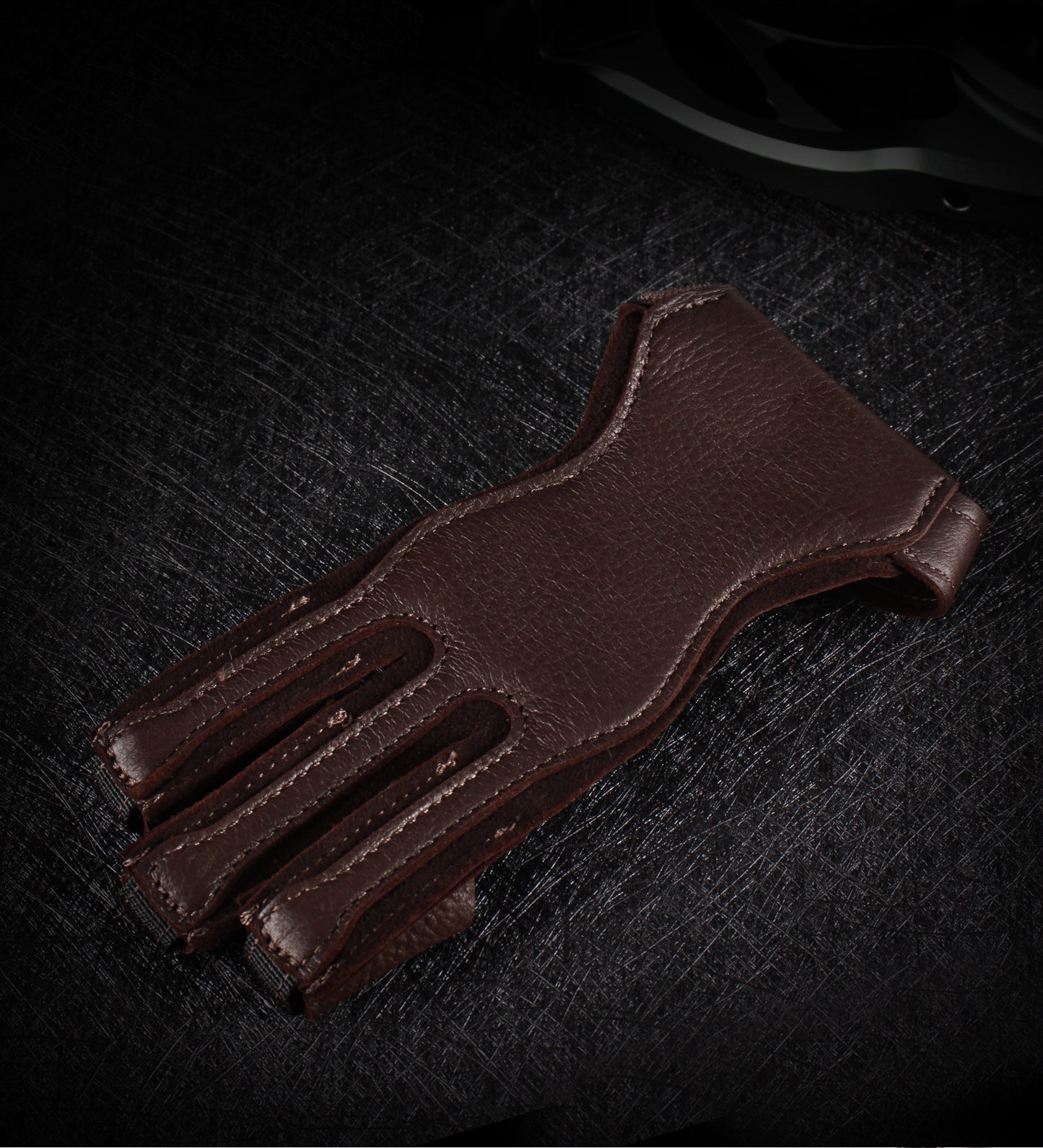 Bosen Pure Deerskin 3-Finger Archery Glove | S/M/L Sizes | Adjustable Velcro | Reinforced Anti-Slip Tips | Traditional Recurve Compound Longbow