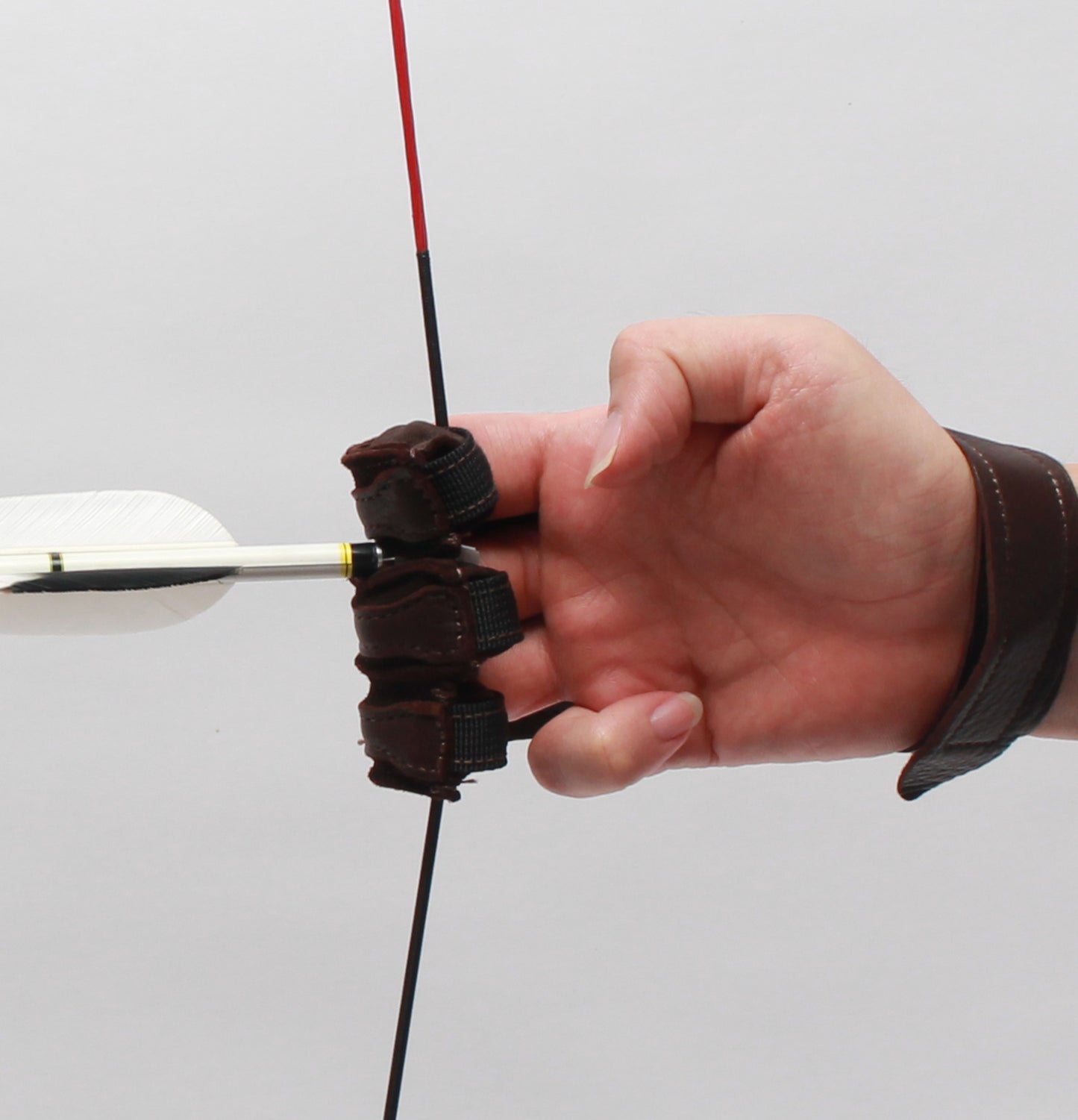Bosen Pure Deerskin 3-Finger Archery Glove | S/M/L Sizes | Adjustable Velcro | Reinforced Anti-Slip Tips | Traditional Recurve Compound Longbow