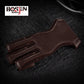 Bosen Pure Deerskin 3-Finger Archery Glove | S/M/L Sizes | Adjustable Velcro | Reinforced Anti-Slip Tips | Traditional Recurve Compound Longbow
