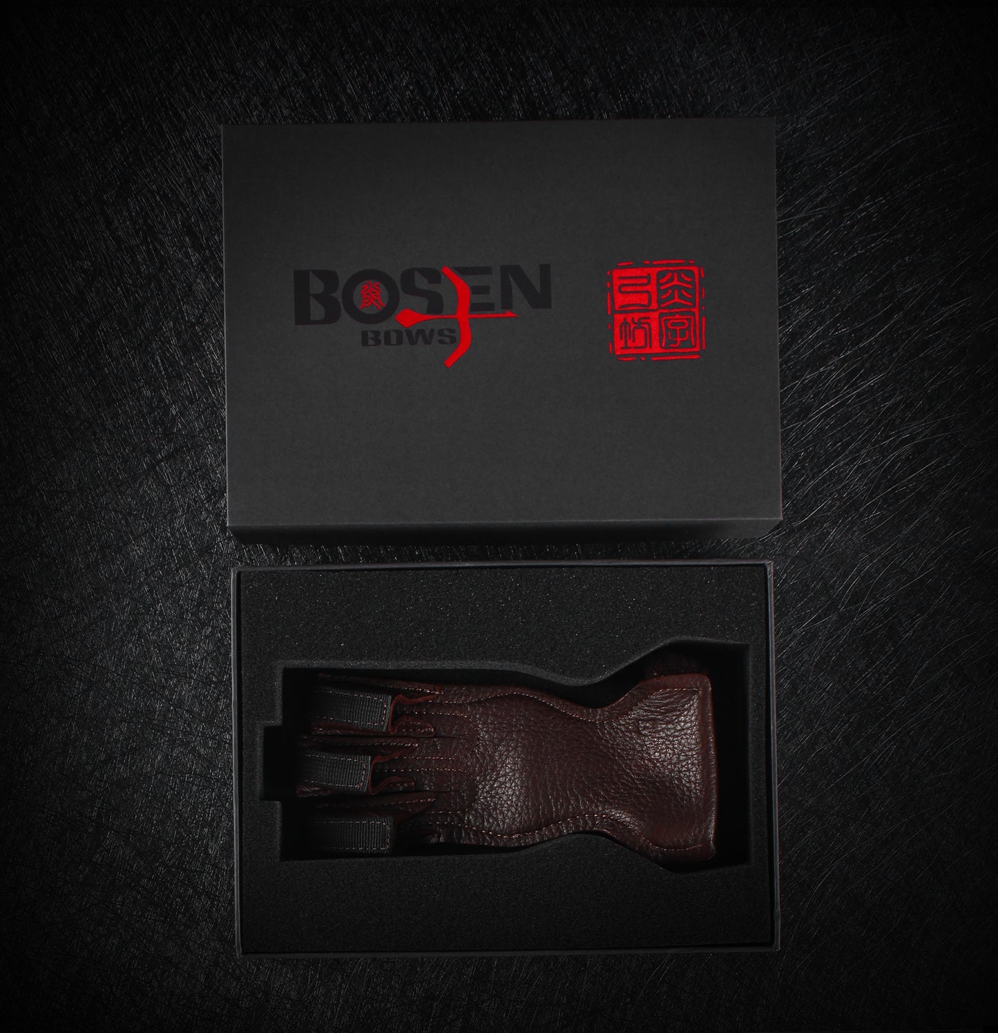 Bosen Pure Deerskin 3-Finger Archery Glove | S/M/L Sizes | Adjustable Velcro | Reinforced Anti-Slip Tips | Traditional Recurve Compound Longbow