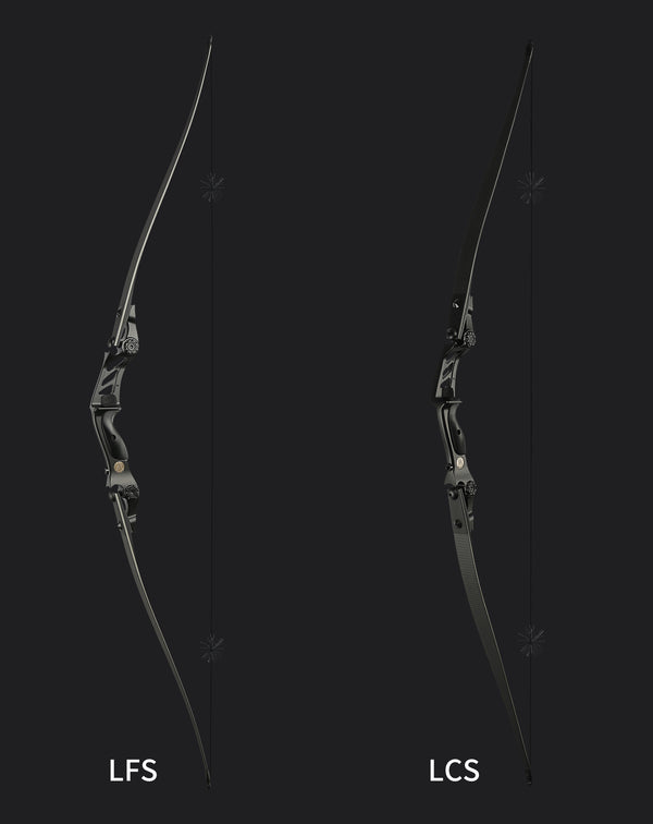 Bosen Horn longbow shown with LFS and LCS limb options