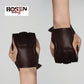 Bosen Pure Deerskin 3-Finger Archery Glove | S/M/L Sizes | Adjustable Velcro | Reinforced Anti-Slip Tips | Traditional Recurve Compound Longbow