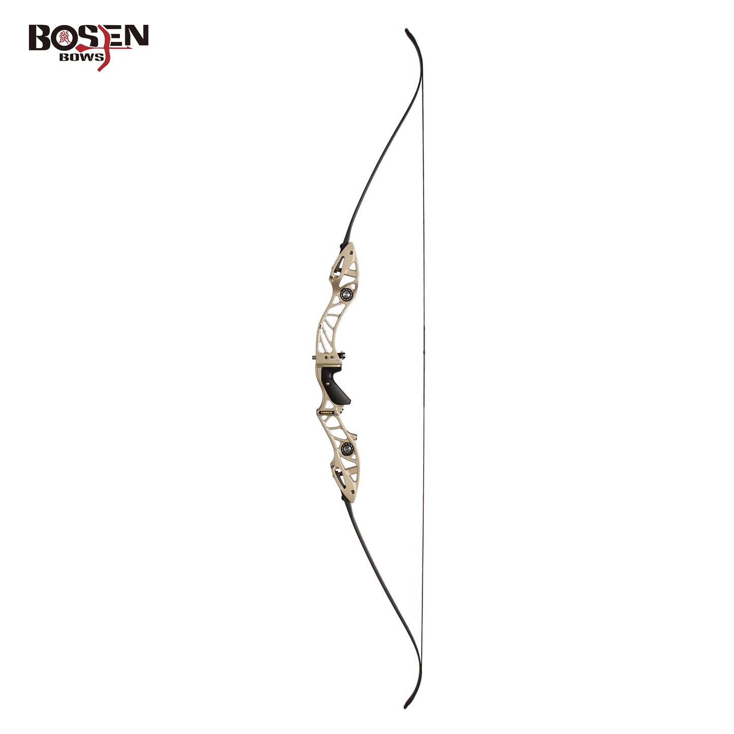 Bosen Venus 25" ILF Riser | Die-Cast Aluminum + CNC Rear | Target & Barebow | Harmonic Dampeners | Titanium Grey / Champagne Gold