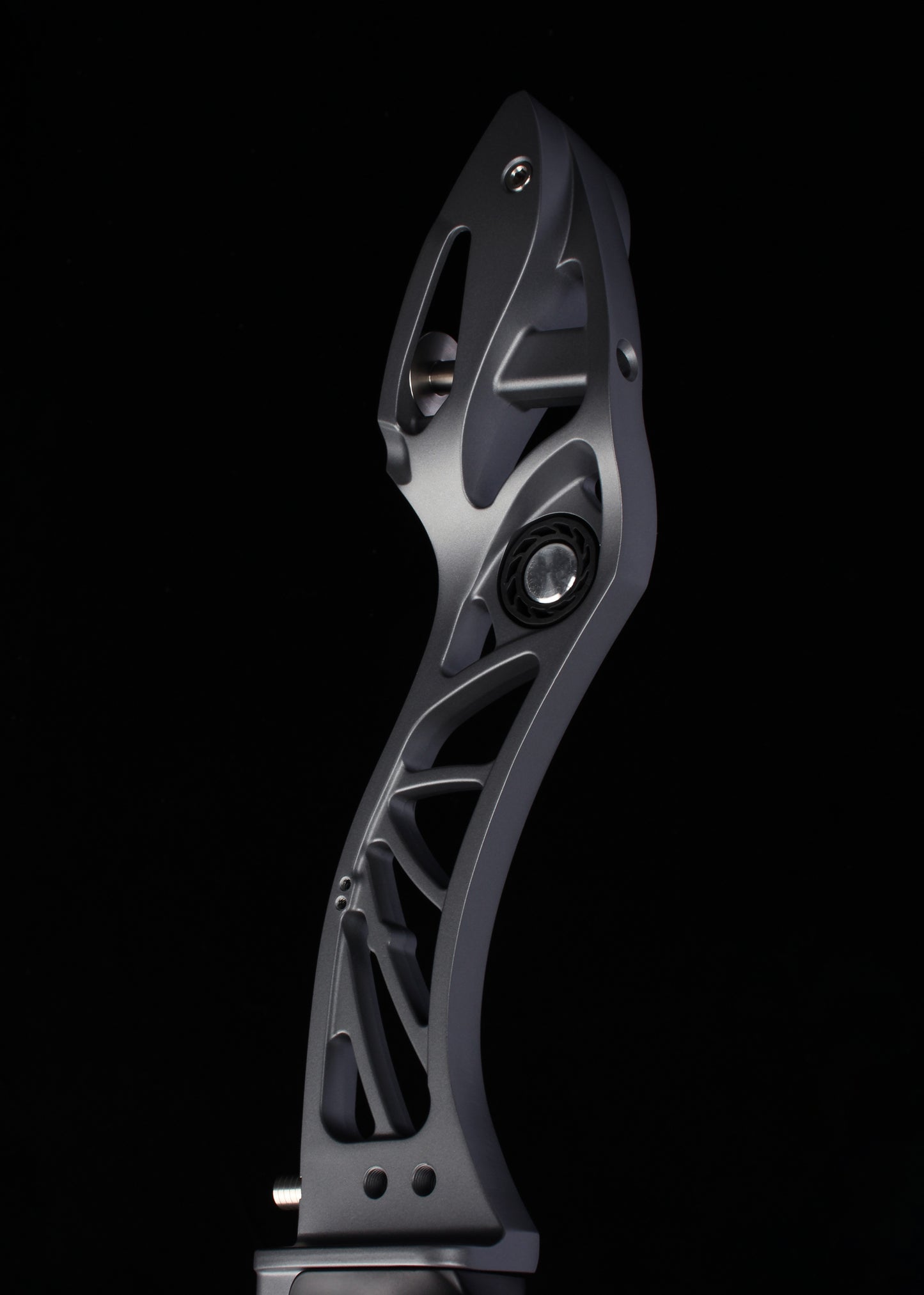 Bosen Venus 25" ILF Riser | Die-Cast Aluminum + CNC Rear | Target & Barebow | Harmonic Dampeners | Titanium Grey / Champagne Gold