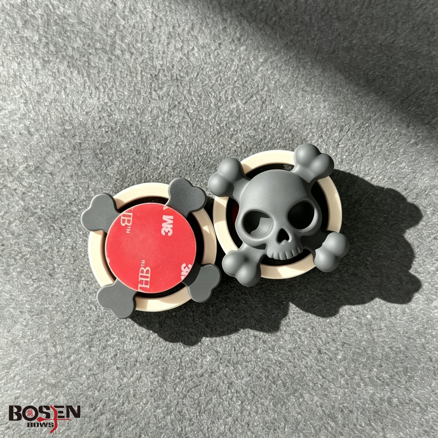 Bosen Skull Archery Limb Dampener | 3M Industrial Adhesive | Silicone Vibration Absorber | Recurve & Compound Bow | Shock & Noise Reduction