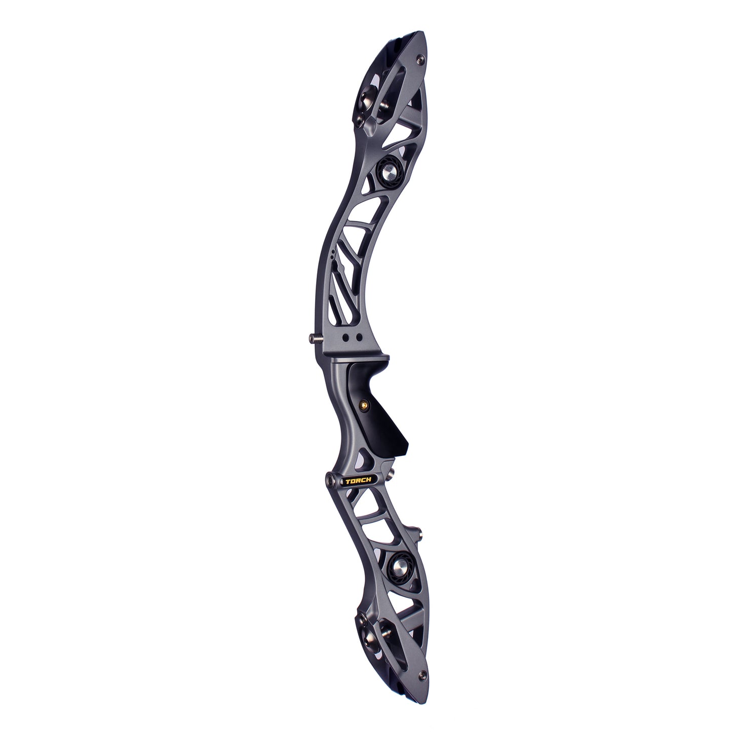 Bosen Venus 25" ILF Riser | Die-Cast Aluminum + CNC Rear | Target & Barebow | Harmonic Dampeners | Titanium Grey / Champagne Gold