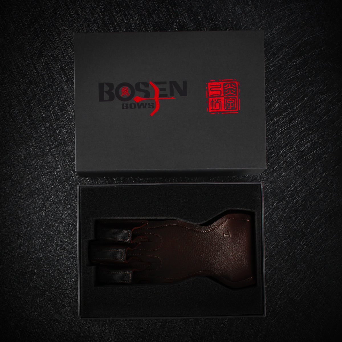 Bosen Pure Deerskin 3-Finger Archery Glove | S/M/L Sizes | Adjustable Velcro | Reinforced Anti-Slip Tips | Traditional Recurve Compound Longbow