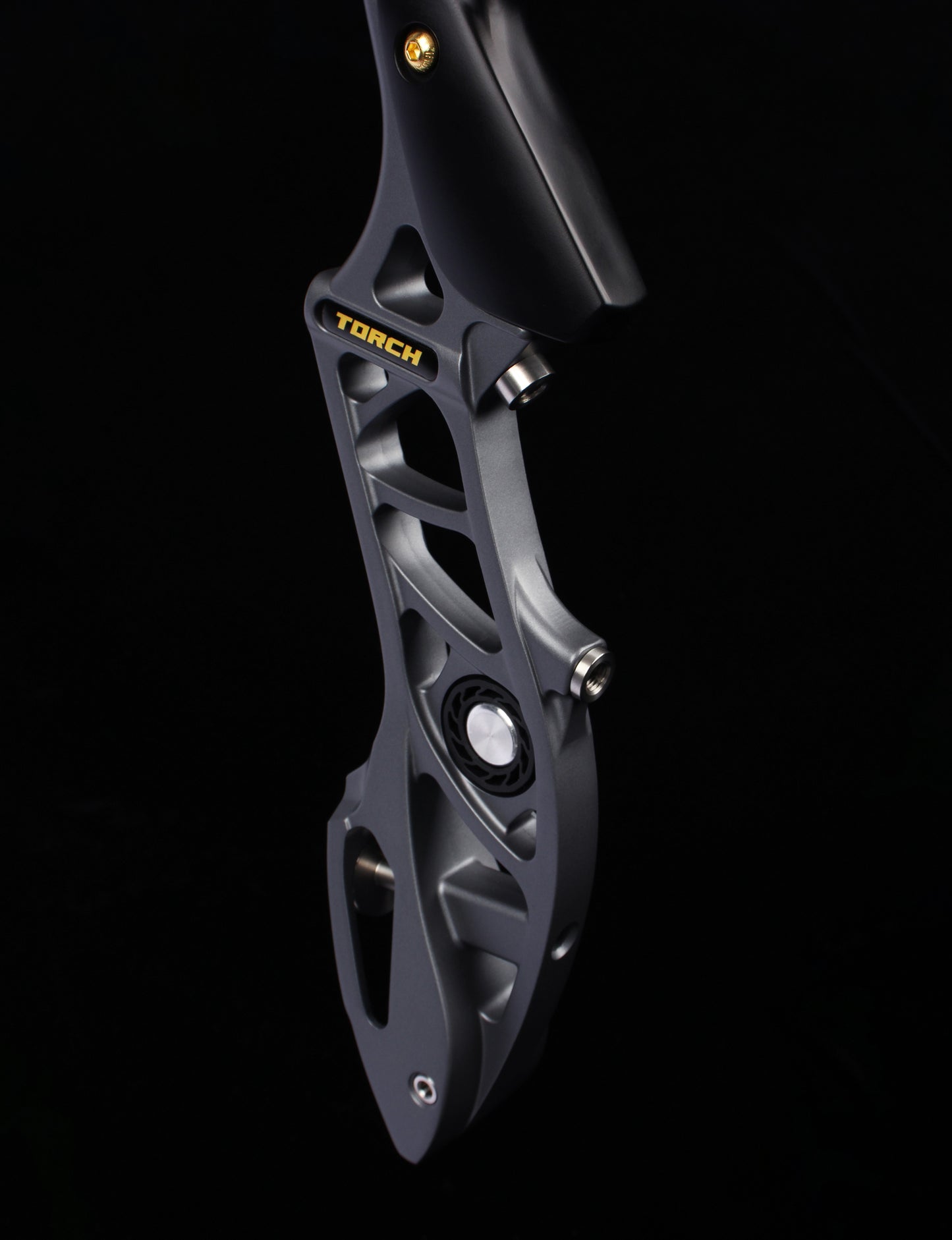Bosen Venus 25" ILF Riser | Die-Cast Aluminum + CNC Rear | Target & Barebow | Harmonic Dampeners | Titanium Grey / Champagne Gold