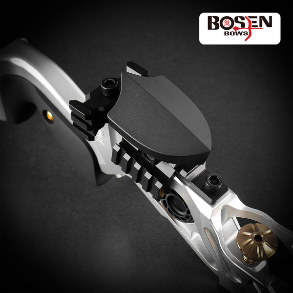 Bosen Ranger grip-weight assembly mounted on a silver riser